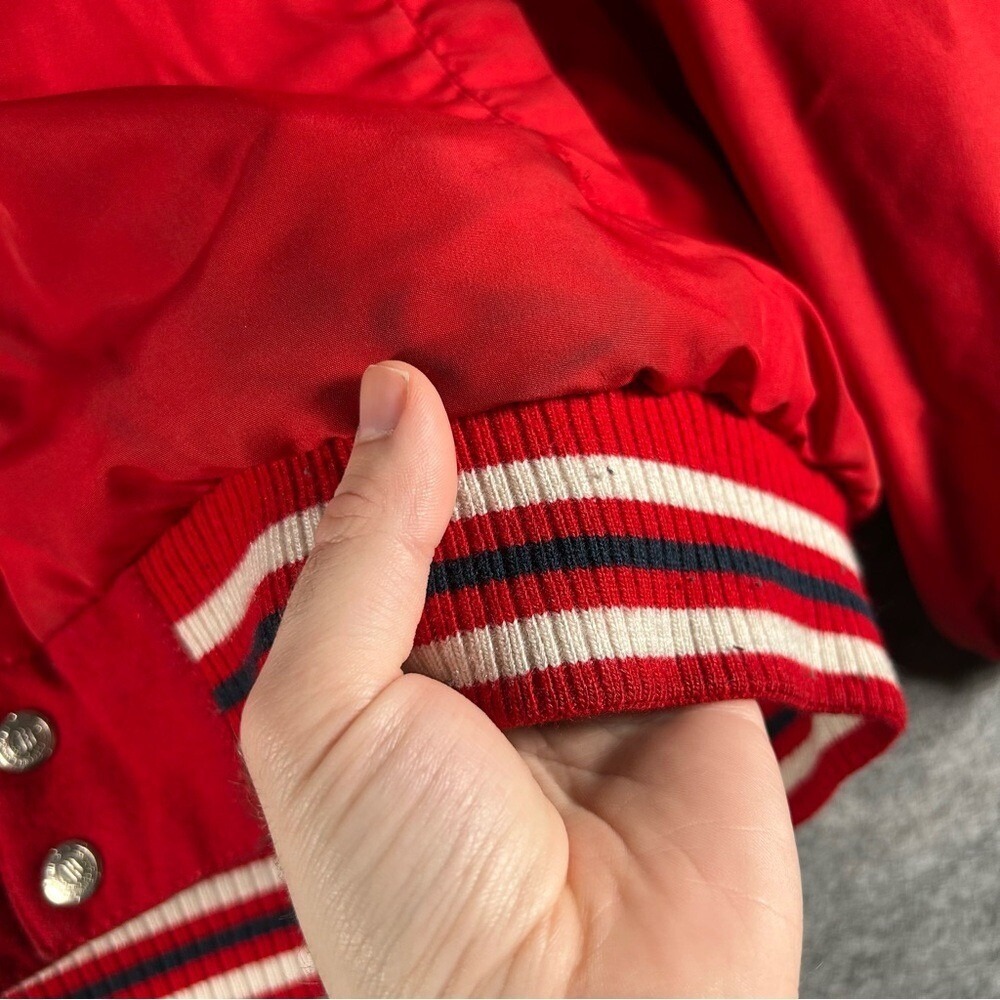 VTG St Louis Cardinals Jacket Mens XL Red Wool Bomber Reversible Jeff Hamilton - Picture 9 of 13
